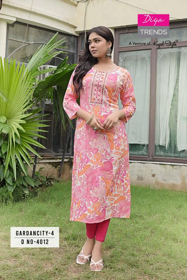 Gardencity Vol 4 By Diya Trends Printed Kurti Collection