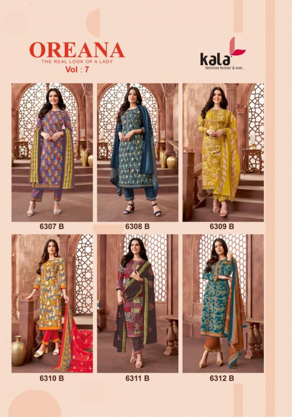 Kala Oreana Vol 7 Cotton Dress Material Collection