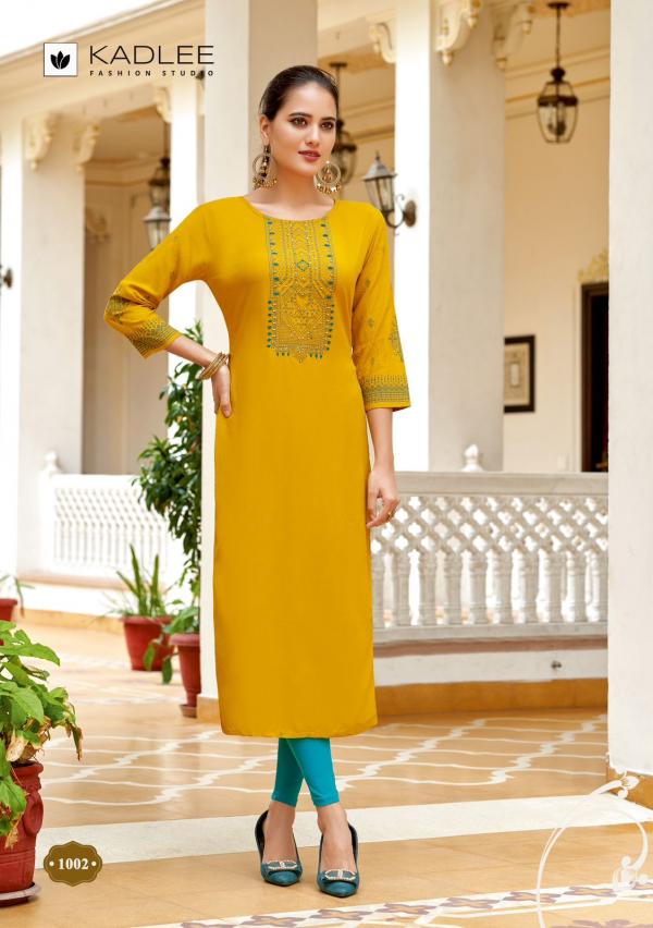 Kadlee Aneri Rayon Fancy Kurti Collection