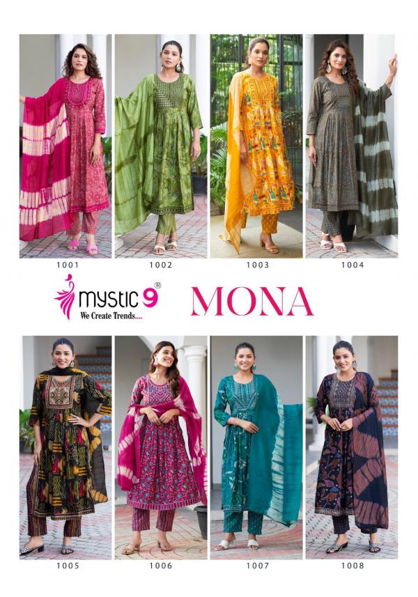 Mystic 9 Mona Vol 1 Kurti Bottom With Dupatta Collection