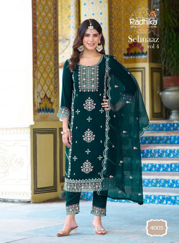 Radhika Sehnaaz Vol 4 Roman Silk Designer Ready Made Collection