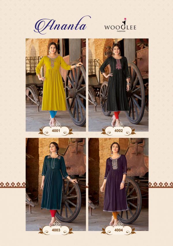 Wooglee Ananta Fancy Rayon Kurti Collection