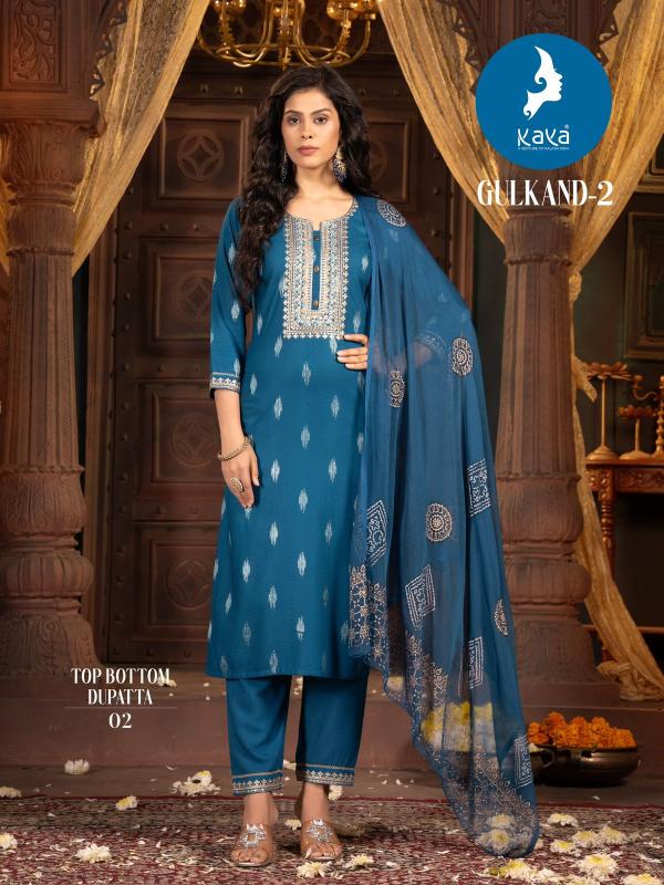 Kaya Gulkand 2 Kurti Bottom With Dupatta Collection