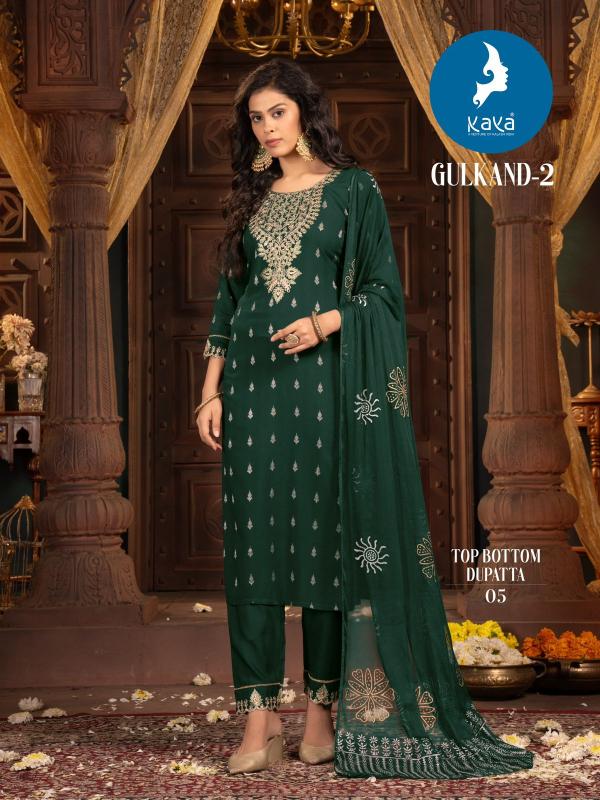 Kaya Gulkand 2 Kurti Bottom With Dupatta Collection