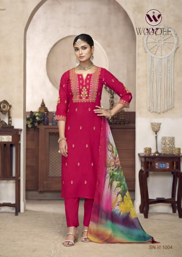 Woodee Diana Viscose Kurti Bottom With Dupatta Collection