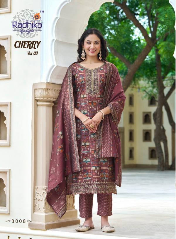 Radhika Cherry Vol 3 Kurti Bottom With Dupatta Collection