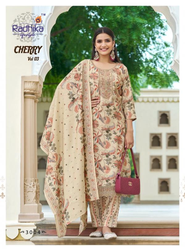 Radhika Cherry Vol 3 Kurti Bottom With Dupatta Collection