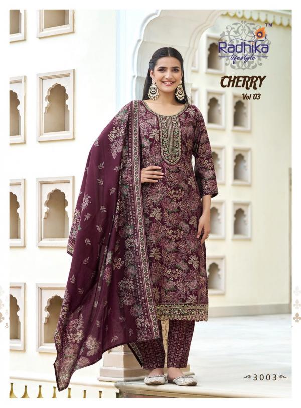 Radhika Cherry Vol 3 Kurti Bottom With Dupatta Collection