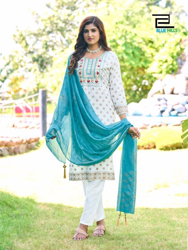 Blue Hills Royal Touch Vol 15 Rayon Kurti Bottom With Dupatta