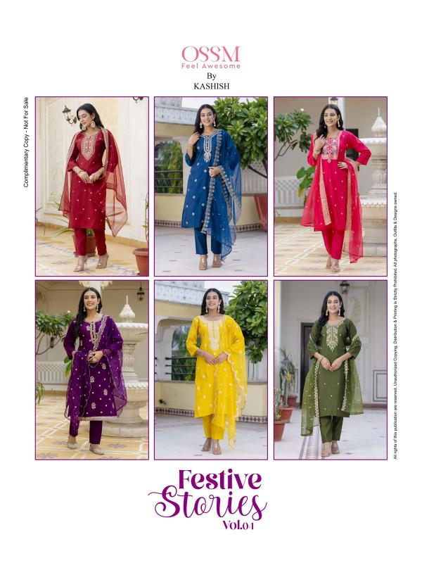 Ossm Festive Stories Vol 4 Kurti Pant With Dupatta Collection