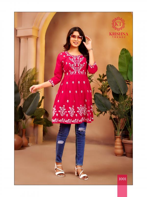 Krishna Nazakat Vol 1 Rayon Slub Top Collection