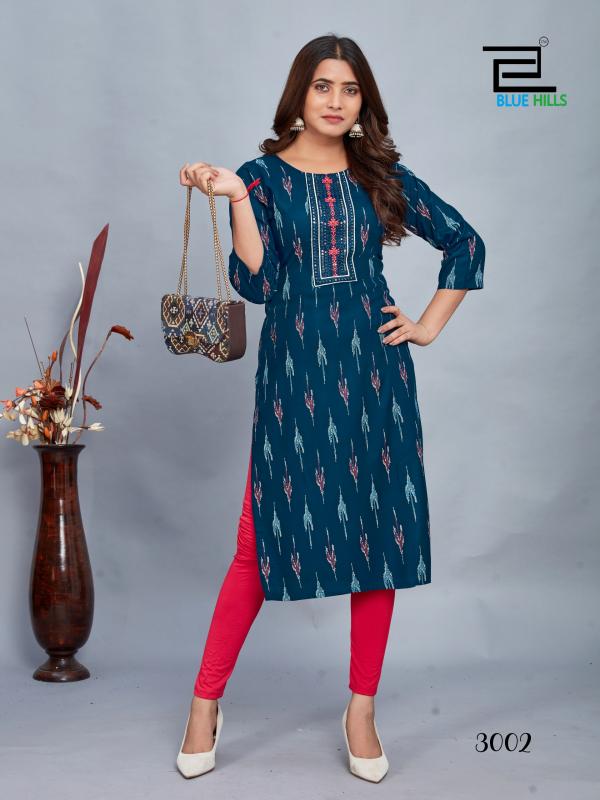 Blue Hills Dream 3 Fancy Printed Kurti Collection