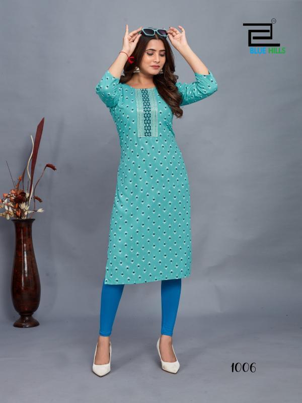 Blue Hills Dream 3 Fancy Printed Kurti Collection