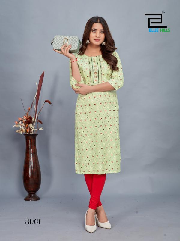 Blue Hills Dream 3 Fancy Printed Kurti Collection