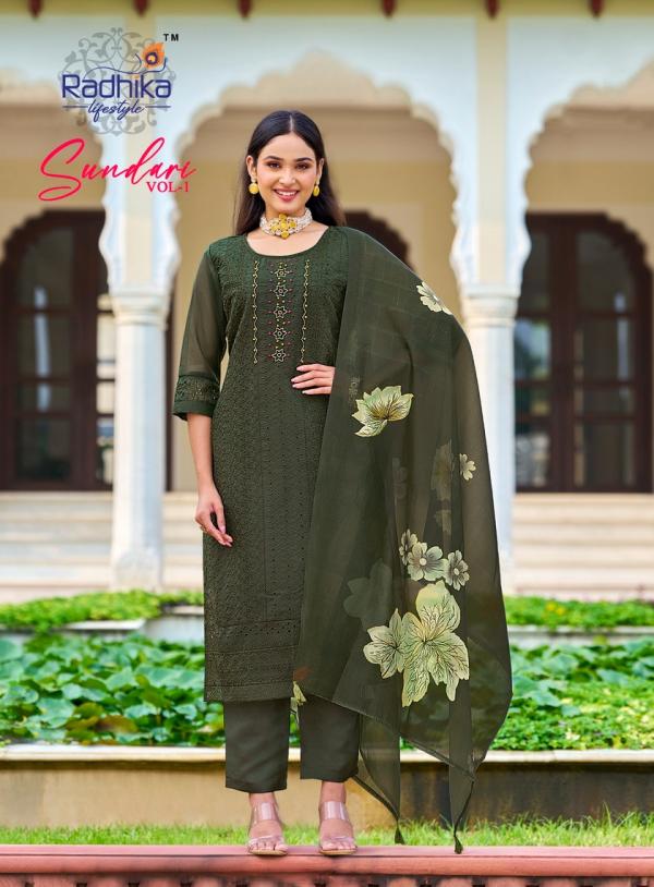 Radhika Sundari Vol 1 Fancy Kurti Pant With Dupatta Collection