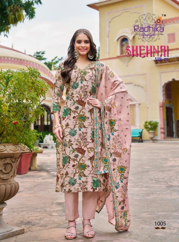 Radhika Shehnai Vol 1 Fancy Kurti Pant With Dupatta Collection