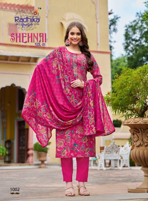 Radhika Shehnai Vol 1 Fancy Kurti Pant With Dupatta Collection