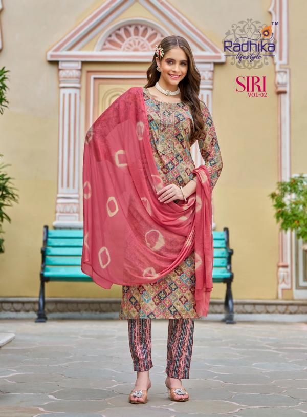 Radhika Siri Vol 2 Fancy Kurti Pant With Dupatta Collection