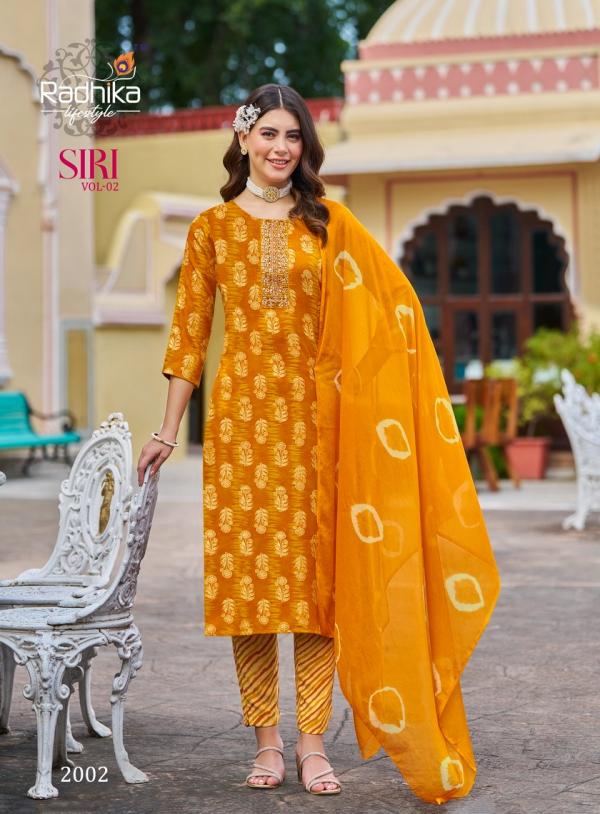 Radhika Siri Vol 2 Fancy Kurti Pant With Dupatta Collection