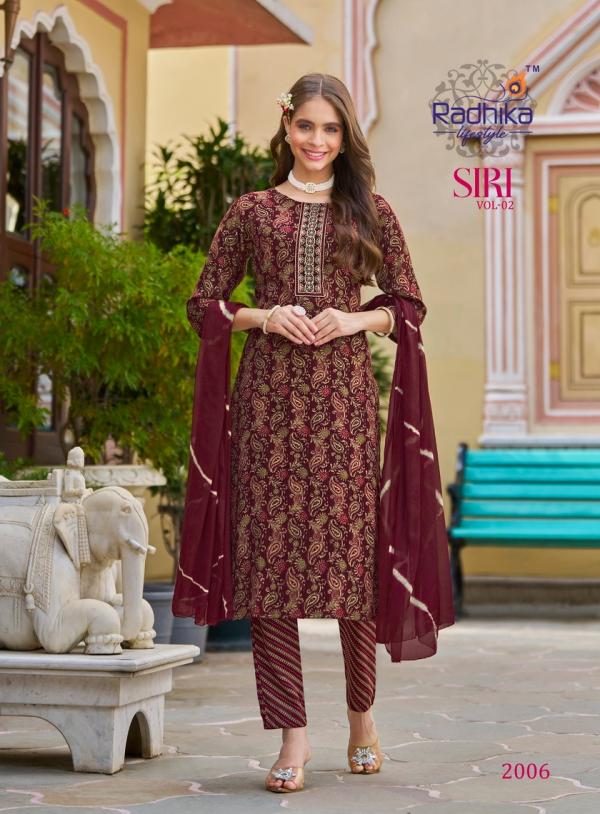 Radhika Siri Vol 2 Fancy Kurti Pant With Dupatta Collection