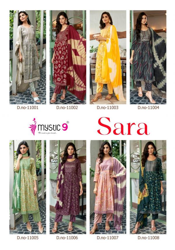 Mystic 9 Sara 11 Rayon Kurti Bottom With Dupatta Collection