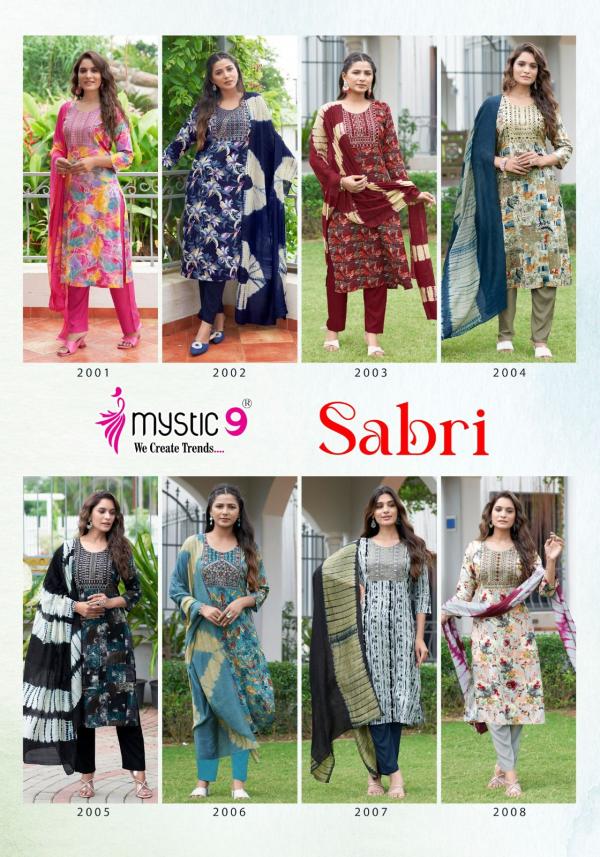 Mystic 9 Sabri Vol 2 Rayon Kurti Bottom With Dupatta Collection