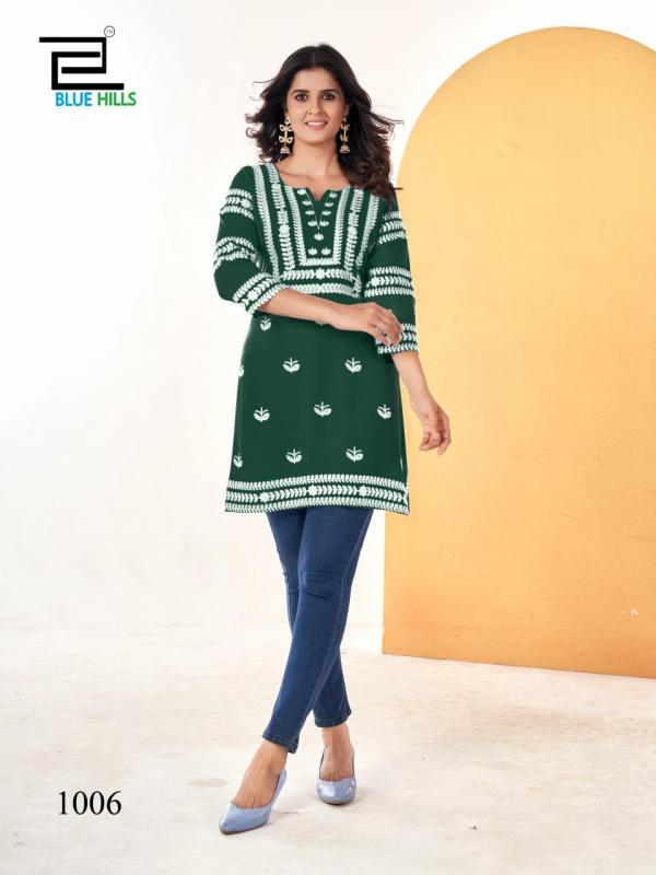 Blue Hills Hola Pro Rayon Side Cut Short Kurti Collection