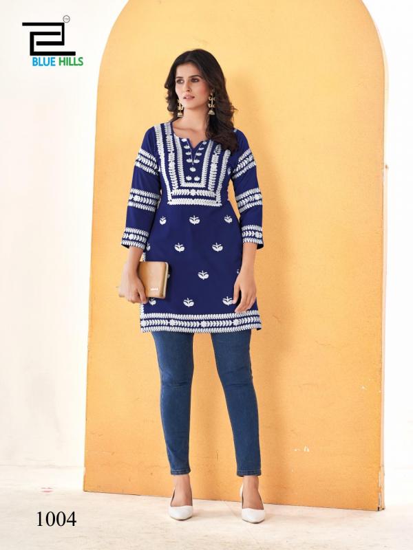 Blue Hills Hola Pro Rayon Side Cut Short Kurti Collection