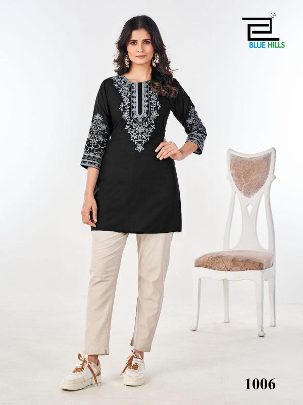 Blue Hills Gossip Rayon Side Cut Short Kurti Collection