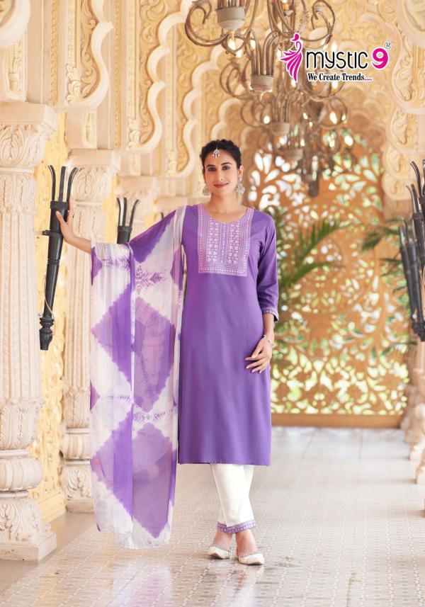 Mystic 9 Janki Vol 1 Kurti Bottom With Dupatta Collection