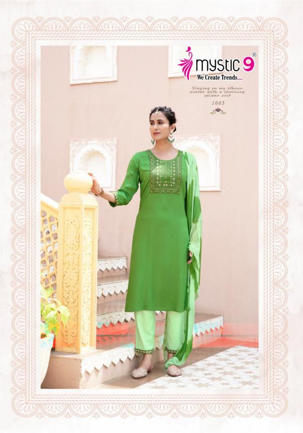 Mystic 9 Janki Vol 1 Kurti Bottom With Dupatta Collection