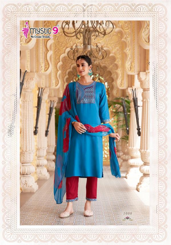 Mystic 9 Janki Vol 1 Kurti Bottom With Dupatta Collection