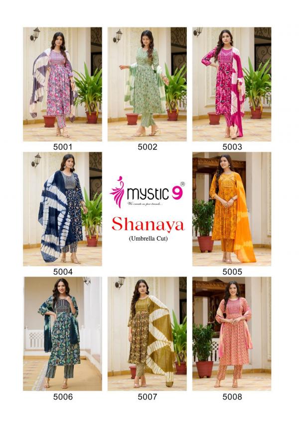 Mystic 9 Shanaya Vol 05 Kurti Bottom With Dupatta Collection