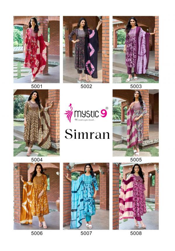 Mystic 9 Simran Vol 05 Kurti Bottom With Dupatta Collection