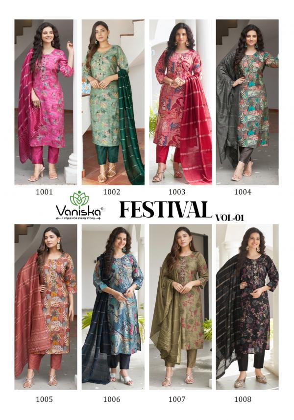 Vaniska Festival Vol 1 Kurti Bottom With Dupatta Collection