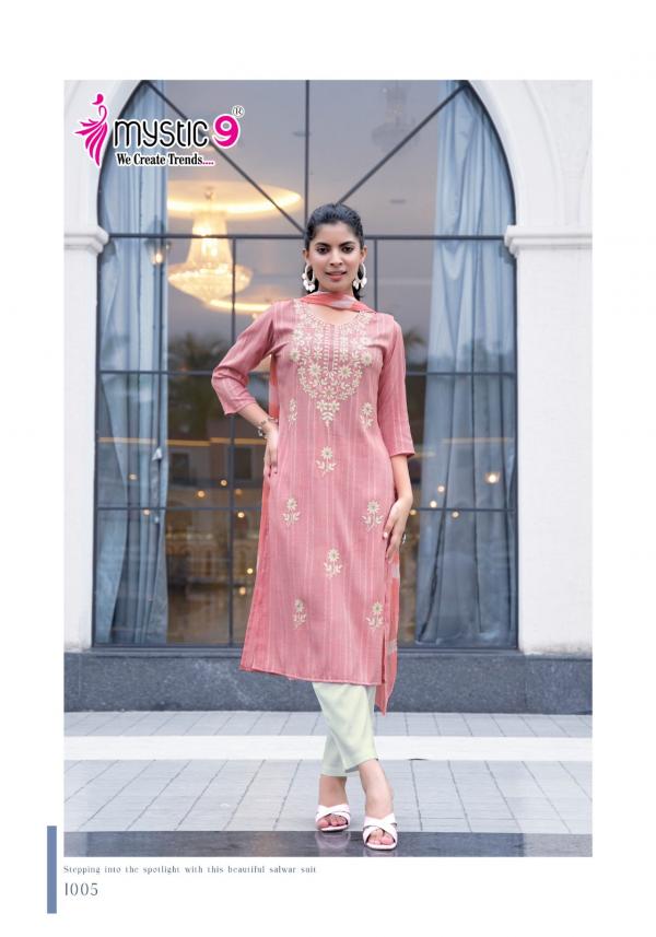 Mystic 9 Mihika Vol 1 Kurti Bottom With Dupatta Collection