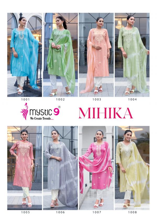 Mystic 9 Mihika Vol 1 Kurti Bottom With Dupatta Collection