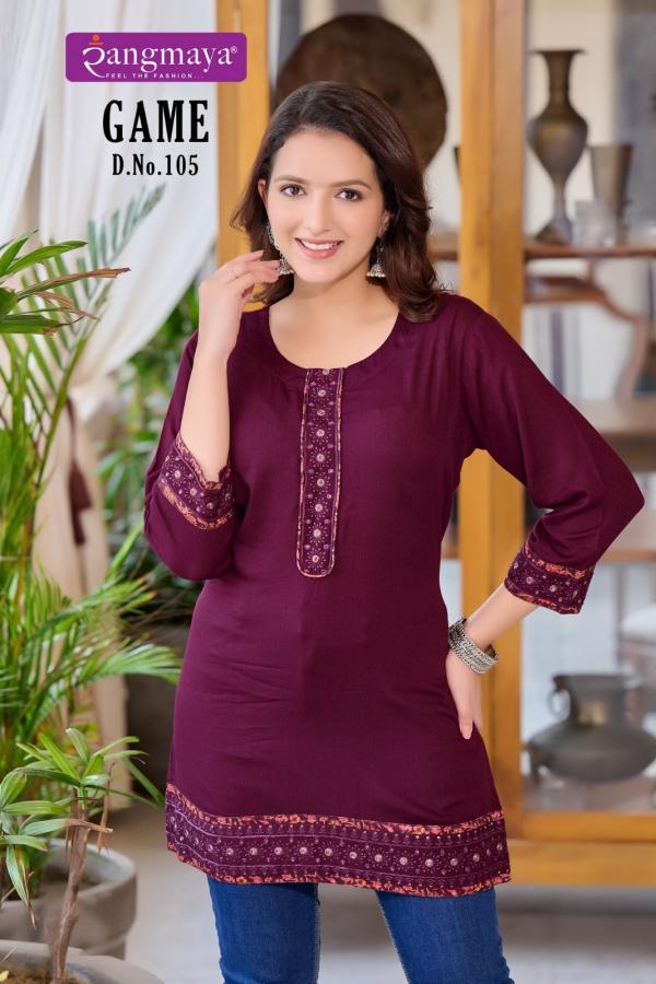 Rangmaya Game Western Short Tops Collection