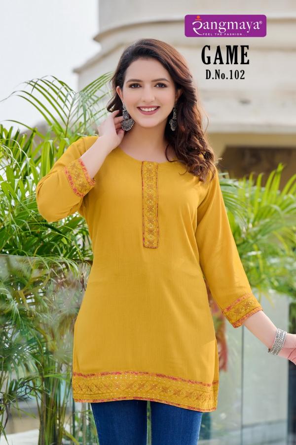 Rangmaya Game Western Short Tops Collection