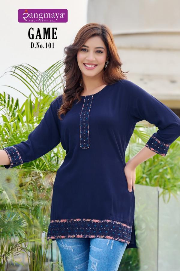 Rangmaya Game Western Short Tops Collection