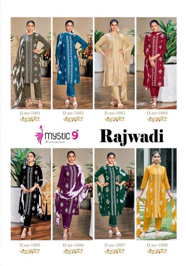 Mystic 9 Rajwadi Vol 1 Kurti Bottom With Dupatta Collection