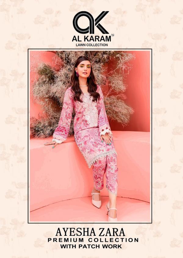 Al-Karam Ayesha Zara Vol-1 – Karachi Dress Material With Patch Work