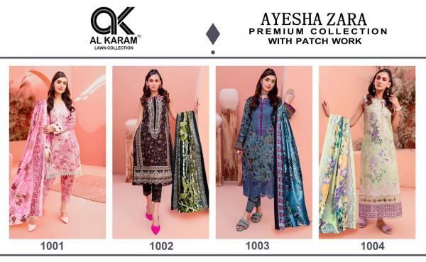 Al-Karam Ayesha Zara Vol-1 – Karachi Dress Material With Patch Work