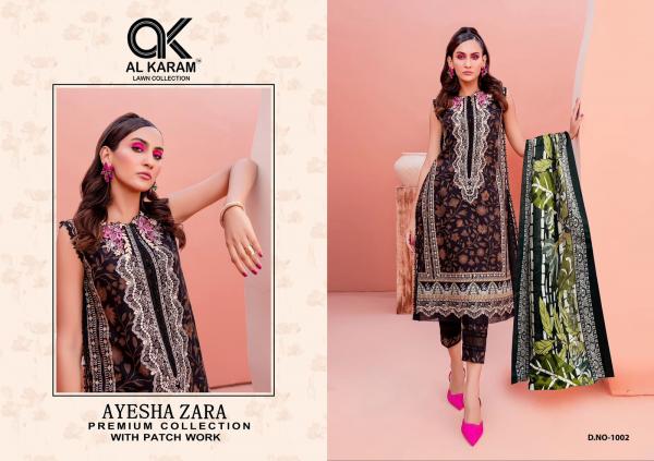 Al-Karam Ayesha Zara Vol-1 – Karachi Dress Material With Patch Work