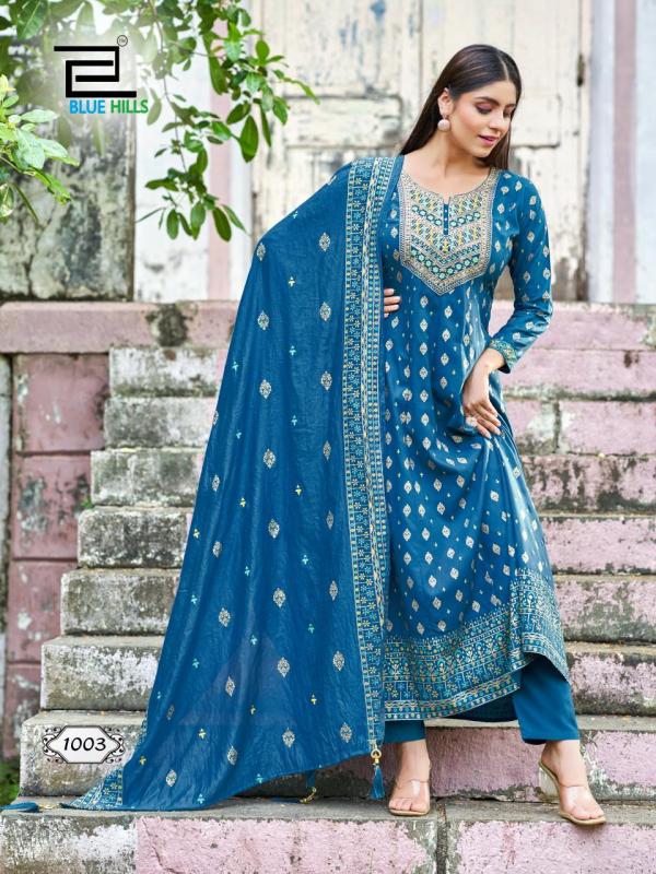 Blue Hills Samaira Rayon Kurti Bottom With Dupatta Collection