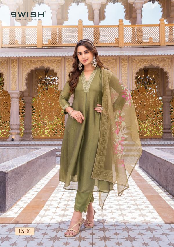 Swish Label Swish Tissue Kurti With Bottom Dupatta Collection