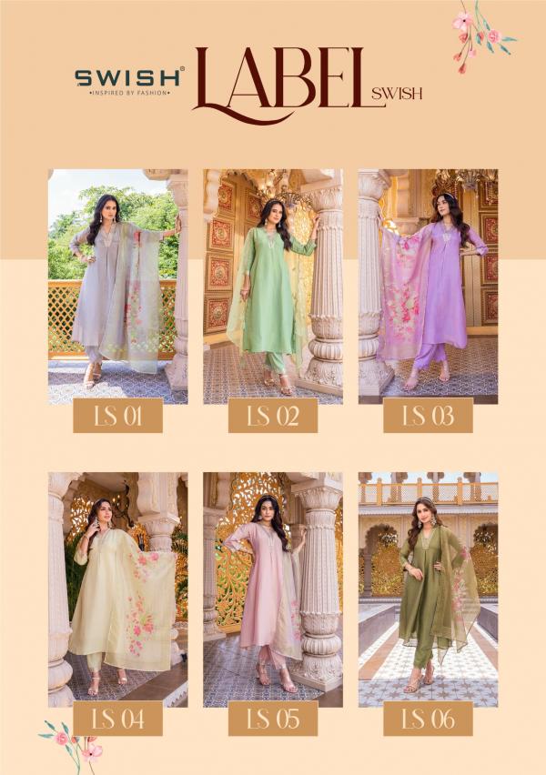 Swish Label Swish Tissue Kurti With Bottom Dupatta Collection