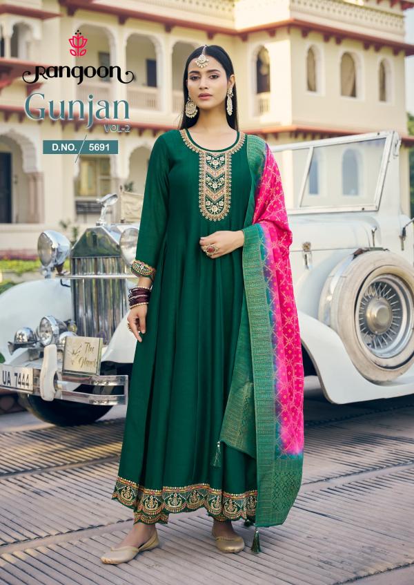 Rangoon Gunjan Vol 2 Kurti Bottom With Dupatta Collection