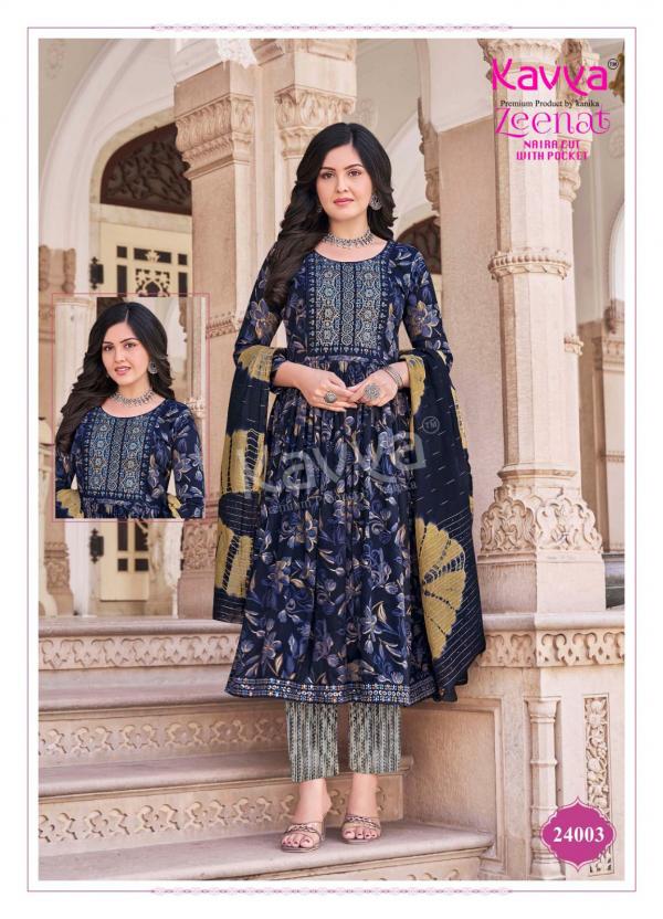 Kavya Zeenat Vol 24 Foil Printed Kurti Bottom With Dupatta