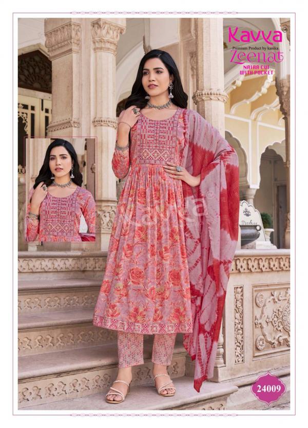 Kavya Zeenat Vol 24 Foil Printed Kurti Bottom With Dupatta